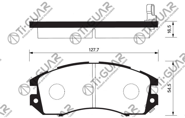 Тормозные колодки TG-295C/PN7248 (КЕРАМИКА)* Ti·GUAR